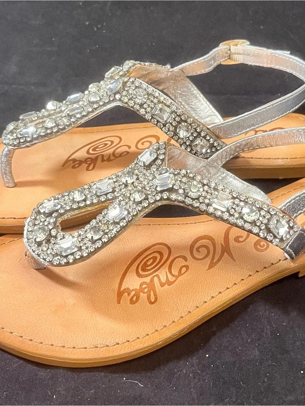 Naughty Monkey Silver Embellished Sandals